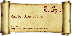 Reile Szervác névjegykártya
